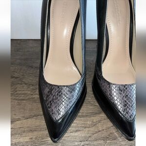 Diesel Black and Gray Snakeskin Heels